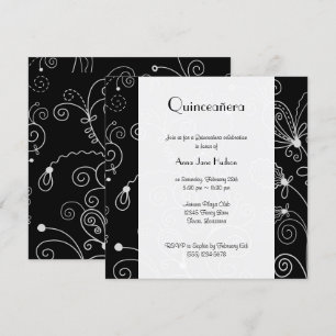 Mönster i Swirls, Swirl Mönster, Quinceanera Inbjudningar