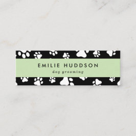 Mönster i Tass, Hund Groomer, Dog Walker, Pet Shop Mini Visitkort