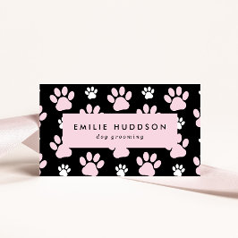 Mönster i Tass, Hund Groomer, Dog Walker, Pet Shop Visitkort
