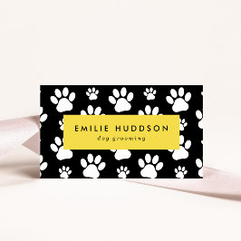 Mönster i Tass, Hund Groomer, Dog Walker, Pet Shop Visitkort