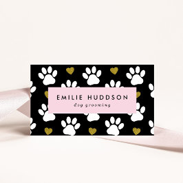 Mönster i Tass, Hund Groomer, Dog Walker, Pet Shop Visitkort