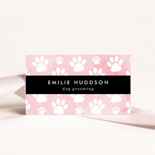 Mönster i Tass, Hund Groomer, Dog Walker, Pet Shop Visitkort