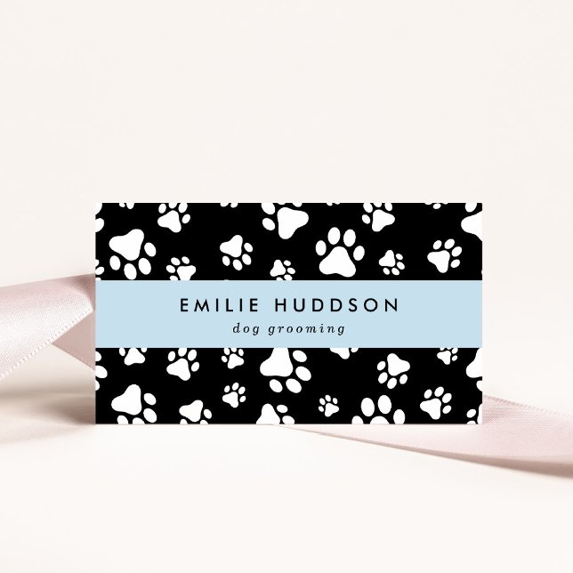 Mönster i Tass, Hund Groomer, Dog Walker, Pet Shop Visitkort (Skapare uppladdad)