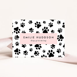 Mönster i Tass, Hund Groomer, Dog Walker, Pet Shop Visitkort