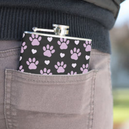 Mönster i Tass, Hund, Tass, Lilac Tass, Hearts Fickplunta
