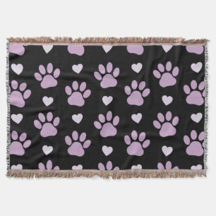 Mönster i Tass, Hund, Tass, Lilac Tass, Hearts Filt
