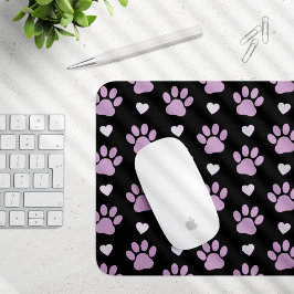 Mönster i Tass, Hund, Tass, Lilac Tass, Hearts Musmatta