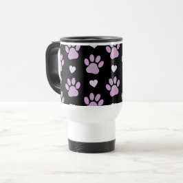 Mönster i Tass, Hund, Tass, Lilac Tass, Hearts Resemugg