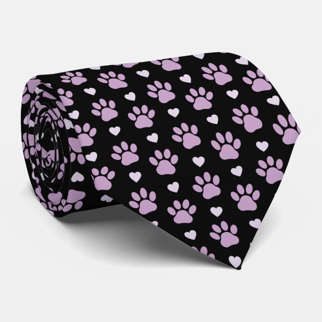 Mönster i Tass, Hund, Tass, Lilac Tass, Hearts Slips (Rullad)