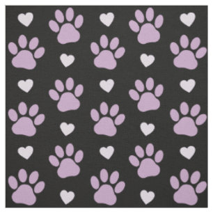 Mönster i Tass, Hund, Tass, Lilac Tass, Hearts Tyg