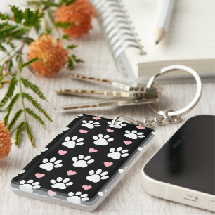 Mönster i Tass, Hund, Tass, Vit Tass, Rosa Hearts