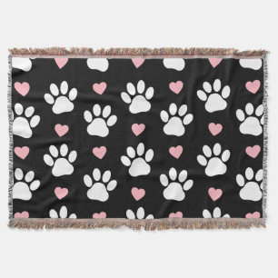 Mönster i Tass, Hund, Tass, Vit Tass, Rosa Hearts Filt
