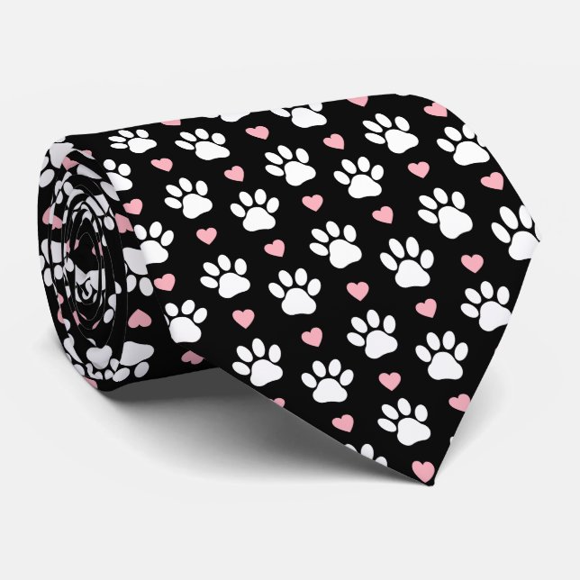 Mönster i Tass, Hund, Tass, Vit Tass, Rosa Hearts Slips (Rullad)