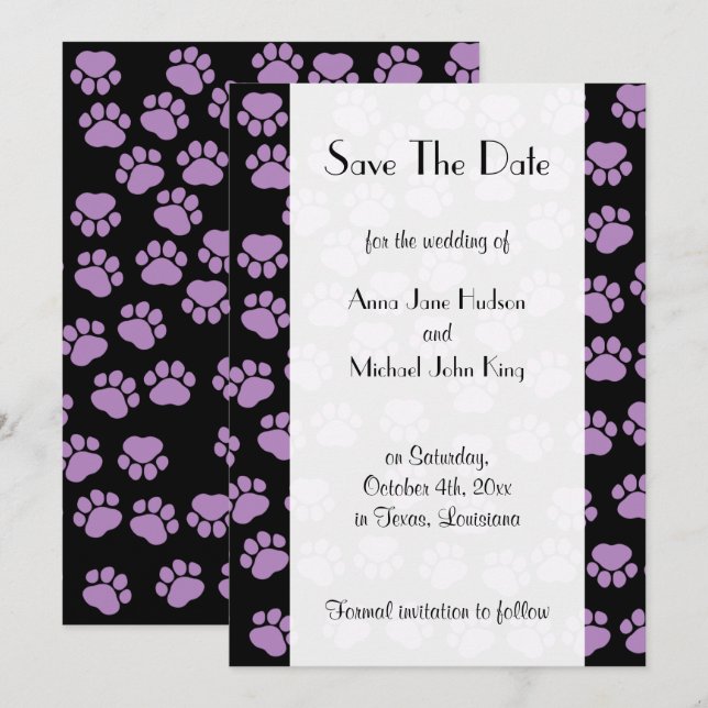 Mönster i Tass, Lila Tass, Spara datum Datumet (Fram/baksida)