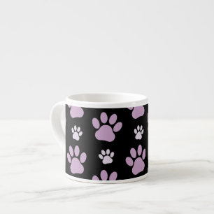 Mönster i Tass, Lilac Tass, Hund, Tass, Tass avtry Espressomugg