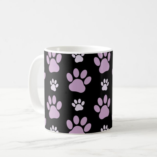 Mönster i Tass, Lilac Tass, Hund, Tass, Tass avtry Kaffemugg (Framsida vänster)