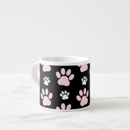 Mönster i Tass, Rosa Tass, Hund, Tass, animaliska  Espressomugg