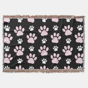 Mönster i Tass, Rosa Tass, Hund, Tass, animaliska  Filt