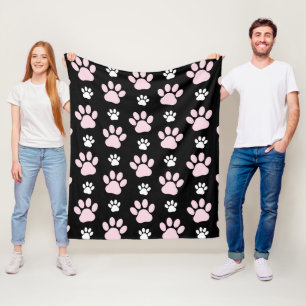 Mönster i Tass, Rosa Tass, Hund, Tass, animaliska Fleecefilt