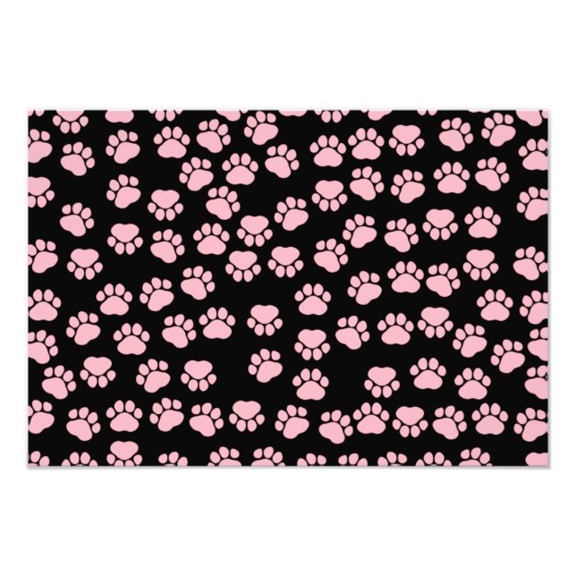Mönster i Tass, Rosa Tass, Hund, Tass, animaliska  Fototryck (Framsidan)