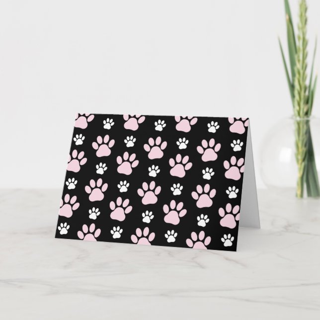 Mönster i Tass, Rosa Tass, Hund, Tass, animaliska  Kort (Framsida)