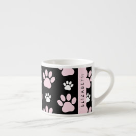Mönster i Tass, Rosa Tass, Hund Tass, ert namn Espressomugg