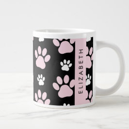 Mönster i Tass, Rosa Tass, Hund Tass, ert namn Jumbo Mugg