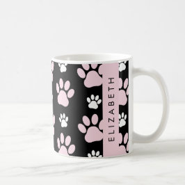 Mönster i Tass, Rosa Tass, Hund Tass, ert namn Kaffemugg