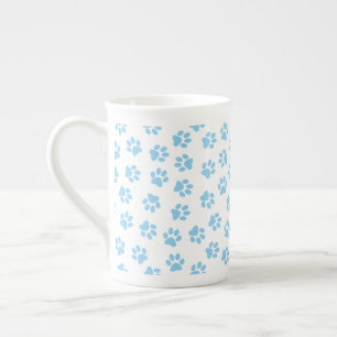Mönster i Tassar, Hund, Tassar, Baby blue Tassar Benporslin Mugg
