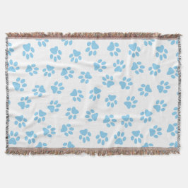 Mönster i Tassar, Hund, Tassar, Baby blue Tassar Filt