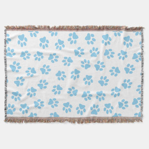 Mönster i Tassar, Hund, Tassar, Baby blue Tassar Filt
