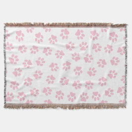 Mönster i Tassar, Hund, Tassar, Baby Rosa Tassar Filt