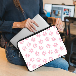 Mönster i Tassar, Hund, Tassar, Baby Rosa Tassar Laptop Fodral