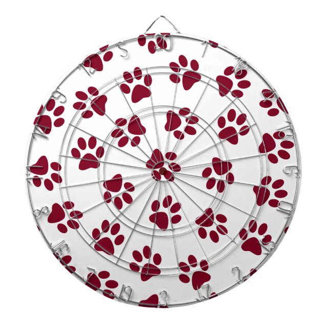 Mönster i Tassar, Hund, Tassar, Burgundy Tassar Darttavla (Framsidan)