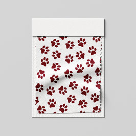 Mönster i Tassar, Hund, Tassar, Burgundy Tassar Tyg