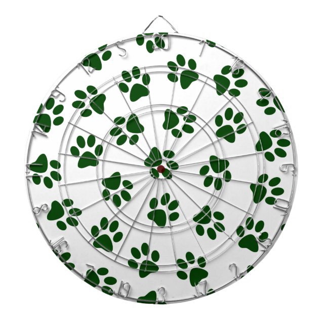 Mönster i Tassar, Hund, Tassar, Grönt Tassar Darttavla (Framsidan)