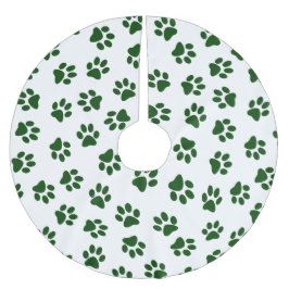 Mönster i Tassar, Hund, Tassar, Grönt Tassar Julgransmatta Borstad Polyester