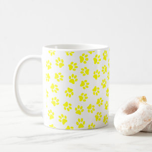 Mönster i Tassar, Hund, Tassar, Gult Tassar Kaffemugg