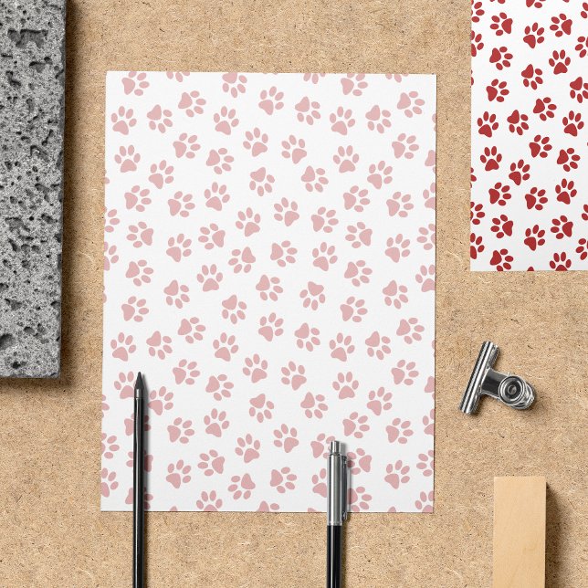 Mönster i Tassar, Hund, Tassar, Katt Tassar, Röda  Reklamblad (Skapare uppladdad)