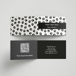 Mönster i Tassar, Hund, Tassar, Katt Tassar, Svart Visitkort