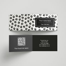 Mönster i Tassar, Hund, Tassar, Katt Tassar, Svart Visitkort