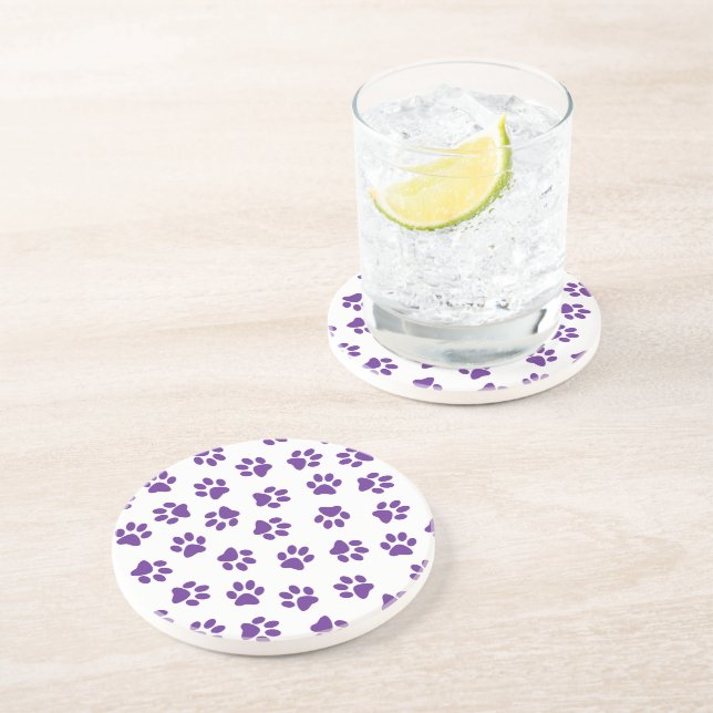 Mönster i Tassar, Hund, Tassar, Lila Tassar Underlägg (Sidan)