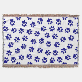 Mönster i Tassar, Hund, Tassar, marinblått Tassar Filt