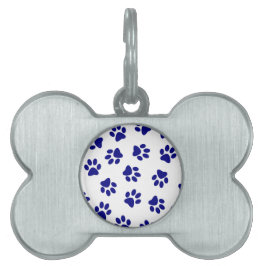 Mönster i Tassar, Hund, Tassar, marinblått Tassar ID-bricka Husdjur