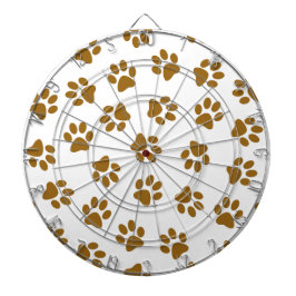 Mönster i Tassar, Hund, Tassar, Orange Guld Tassar Darttavla