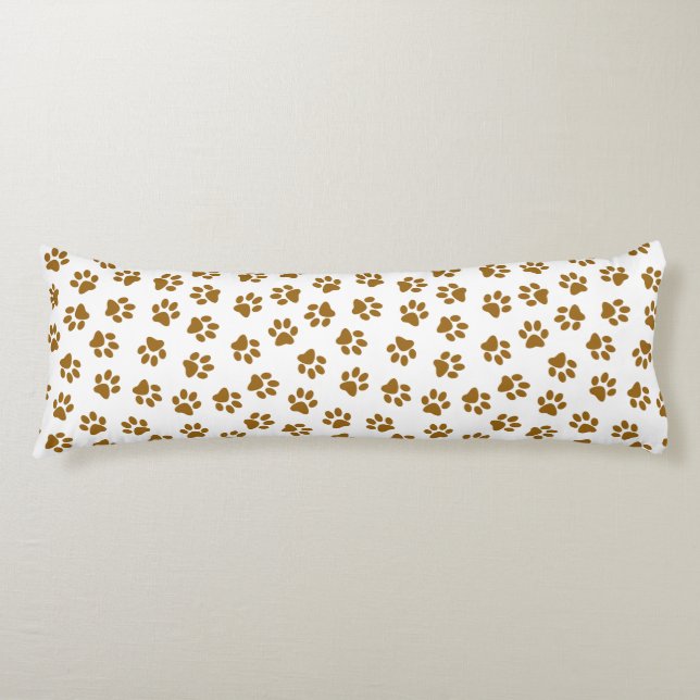 Mönster i Tassar, Hund, Tassar, Orange Guld Tassar Kroppskudde (Framsidan)