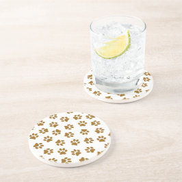 Mönster i Tassar, Hund, Tassar, Orange Guld Tassar Underlägg