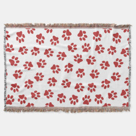 Mönster i Tassar, Hund, Tassar, Röda Tassar Filt