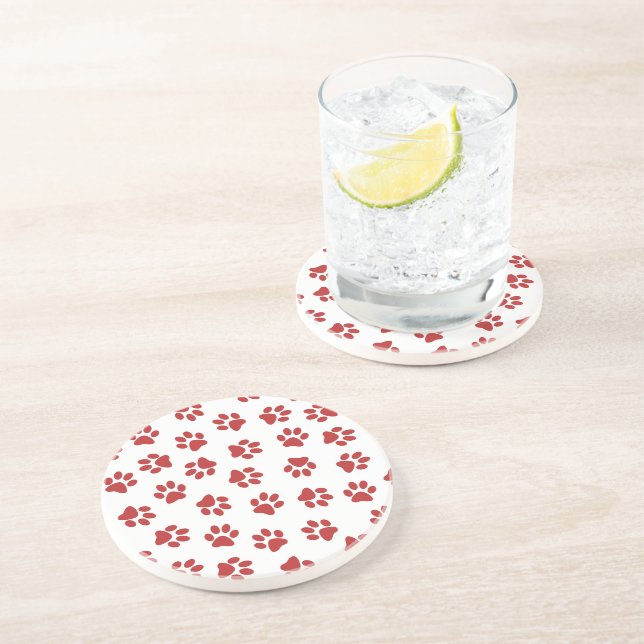 Mönster i Tassar, Hund, Tassar, Röda Tassar Underlägg (Sidan)