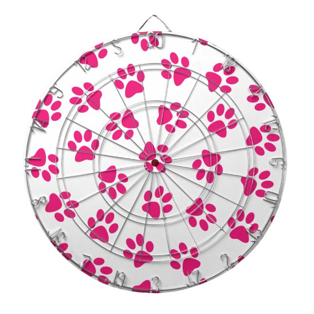 Mönster i Tassar, Hund, Tassar, Rosa Tassar Darttavla (Framsidan)